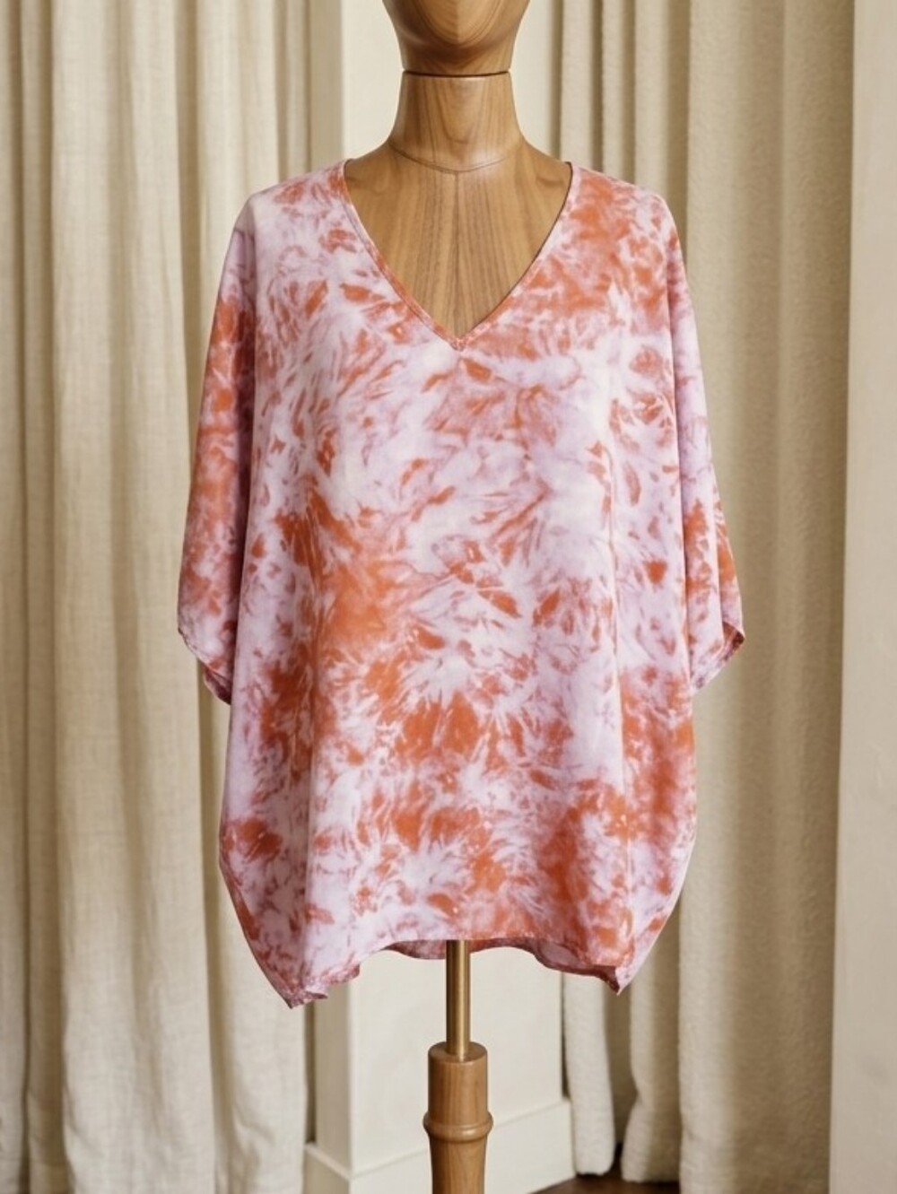 Adrienne Tie Dye Angel Wing Blouse – Size Medium ✨